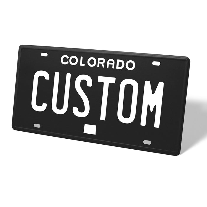 Colorado Blackout Metal License Plate