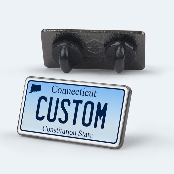 Connecticut License Plate Enamel Pin