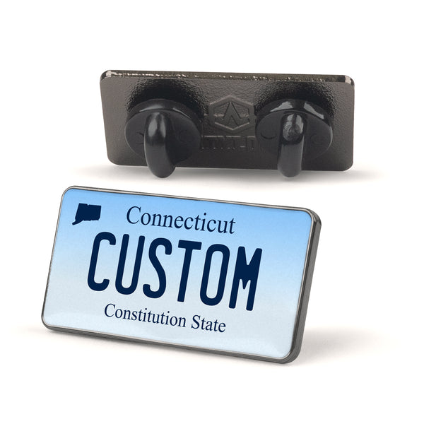 Connecticut License Plate Enamel Pin
