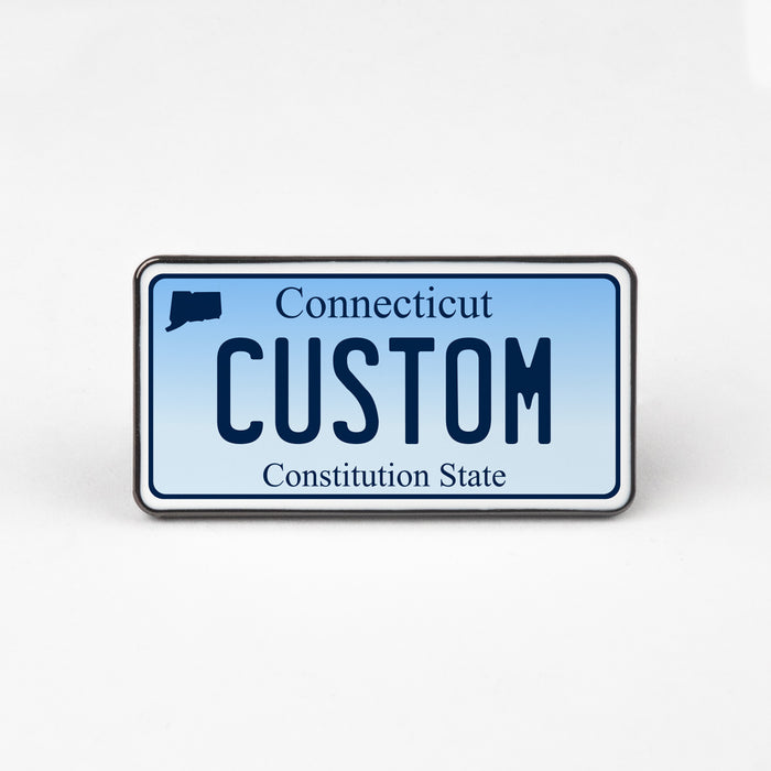 Connecticut License Plate Enamel Pin