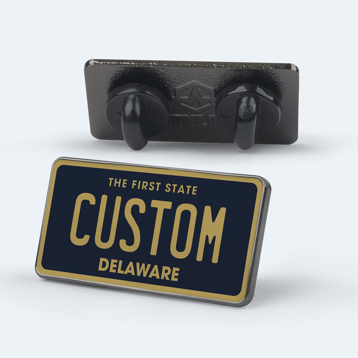 Delaware License Plate Enamel Pin