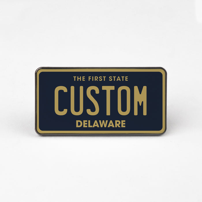 Delaware License Plate Enamel Pin