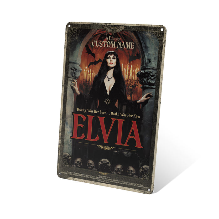 Elvia Horror Movie Poster Tin Sign