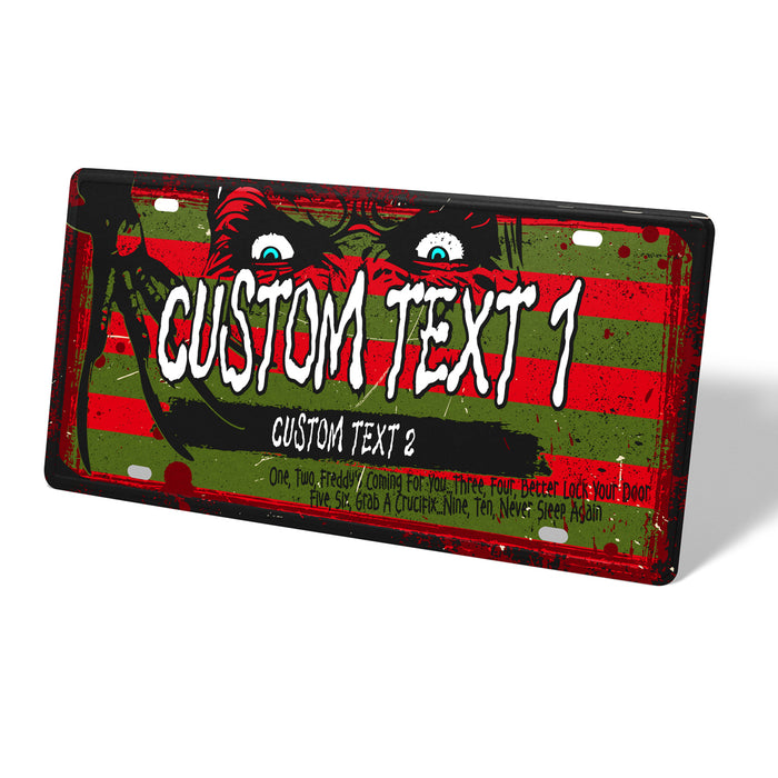 The Nightmare Spooky Metal License Plate