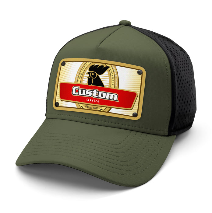 Rooster Beverage Label Custom Hat