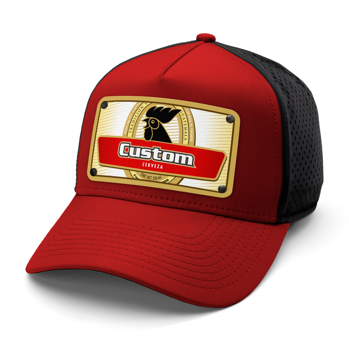 Rooster Beverage Label Custom Hat