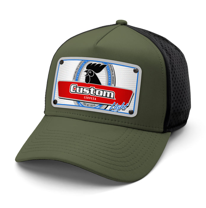 Light Rooster Beverage Label Custom Hat