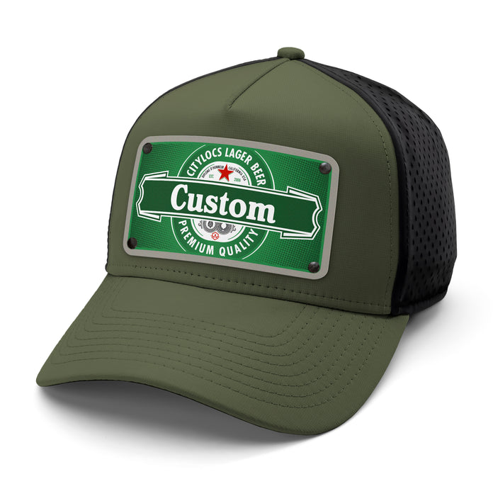 Green Netherlands Beverage Label Custom Hat