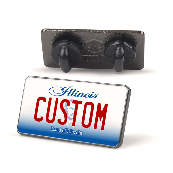 Illinois License Plate Enamel Pin