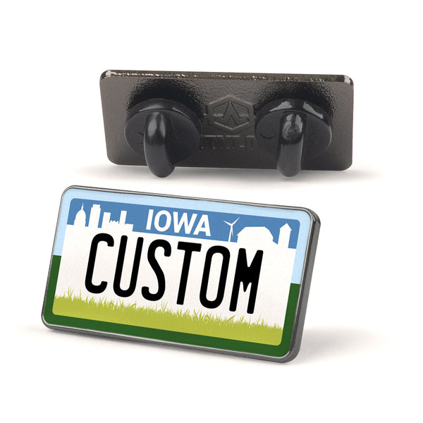 Iowa 2021 License Plate Enamel Pin