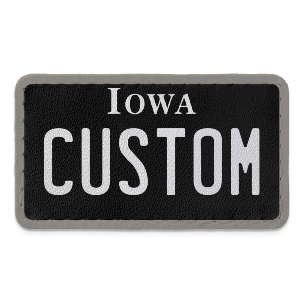 Swap Patch Iowa Black License Plate