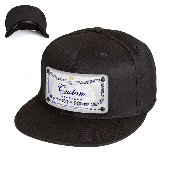 Blue Class Top-Shelf Liquor Label Hats
