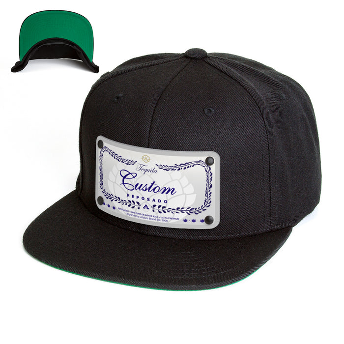 Blue Class Top-Shelf Liquor Label Hats