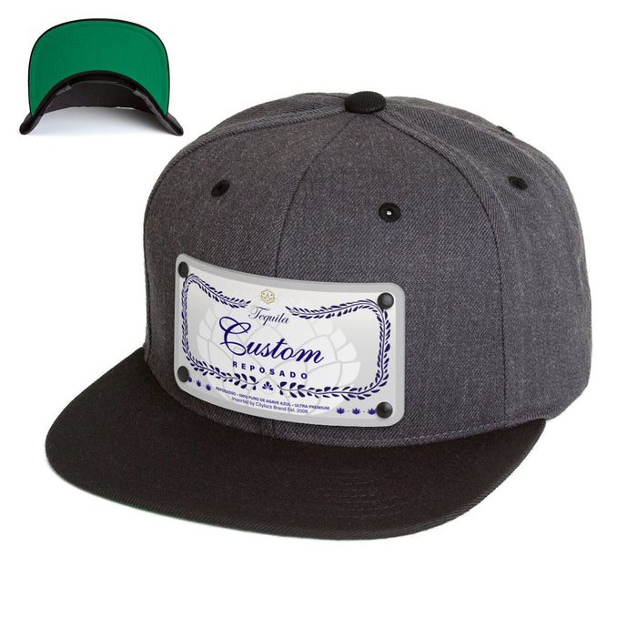 Blue Class Top-Shelf Liquor Label Hats
