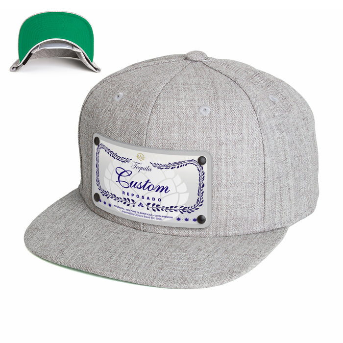 Blue Class Top-Shelf Liquor Label Hats