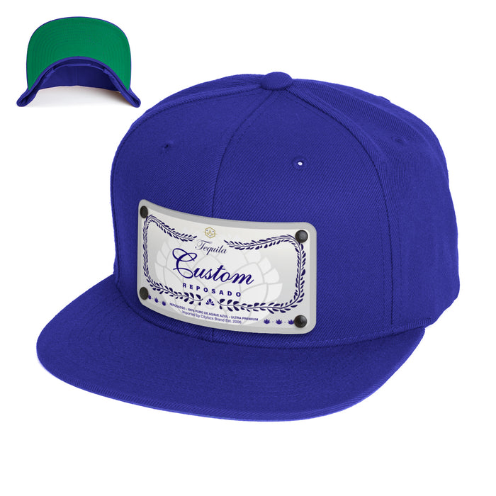 Blue Class Top-Shelf Liquor Label Hats