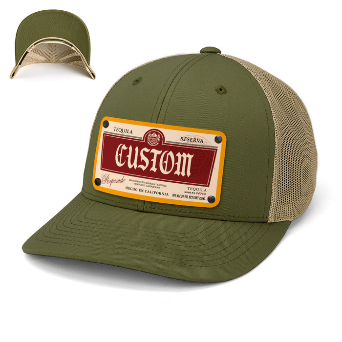 1900 Top-Shelf Liquor Label Hats