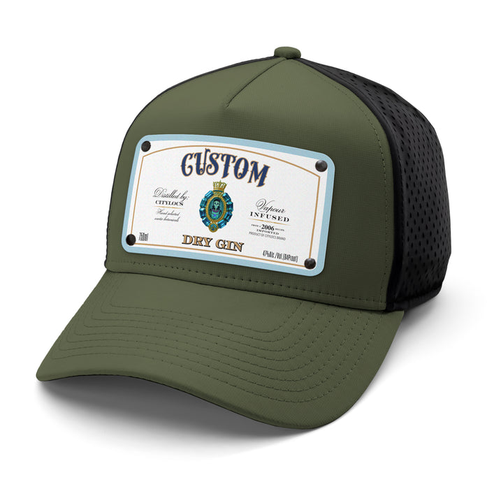 Indigo Spirits Top-Shelf Liquor Label Hats