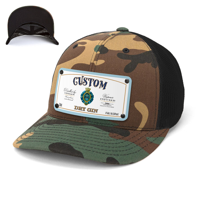 Indigo Spirits Top-Shelf Liquor Label Hats