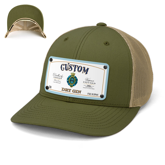 Indigo Spirits Top-Shelf Liquor Label Hats