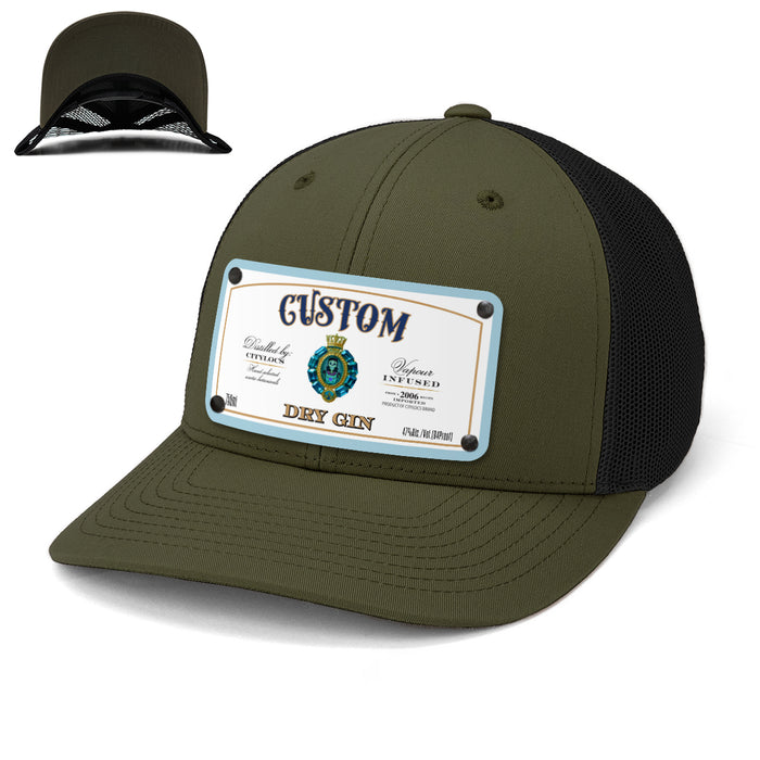 Indigo Spirits Top-Shelf Liquor Label Hats