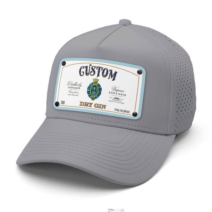 Indigo Spirits Top-Shelf Liquor Label Hats