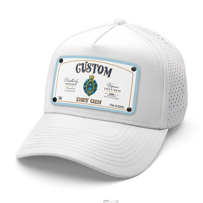 Indigo Spirits Top-Shelf Liquor Label Hats