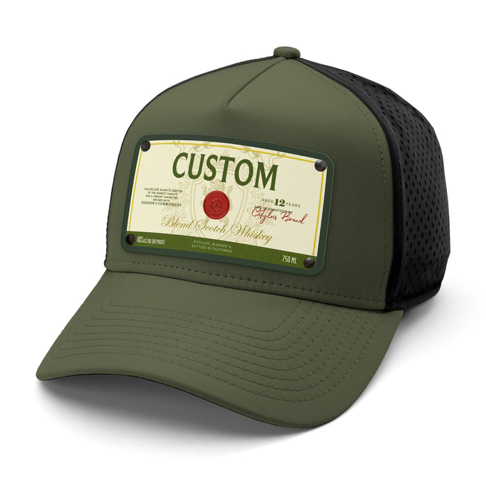Bucanas Top-Shelf Liquor Label Hats