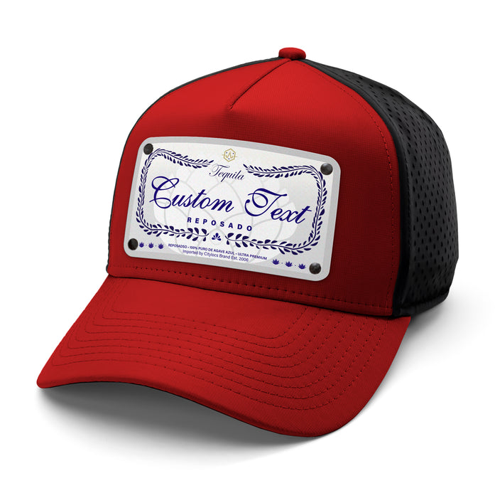Blue Class Top-Shelf Liquor Label Hats