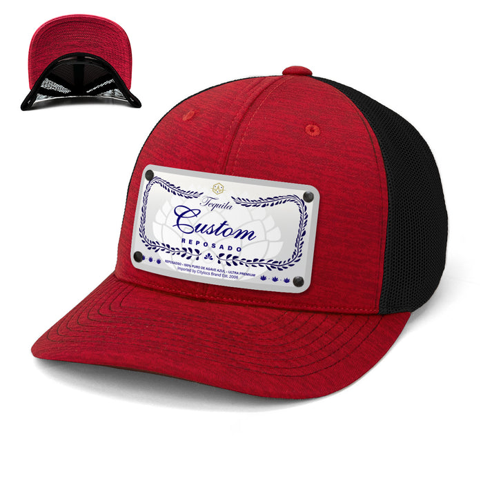 Blue Class Top-Shelf Liquor Label Hats