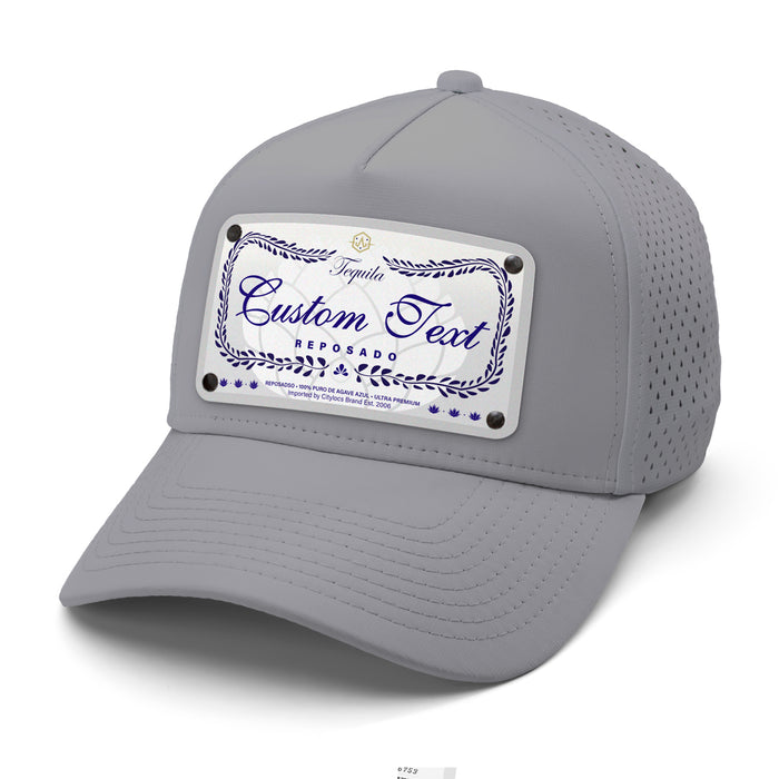 Blue Class Top-Shelf Liquor Label Hats