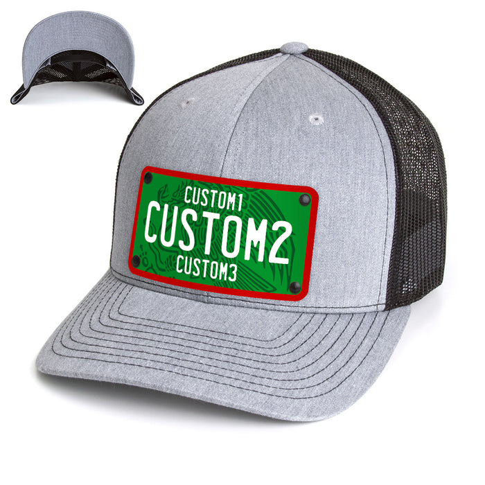 MX Green Red White Universal License Plate Hat