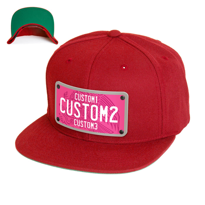 MX Pink White Universal License Plate Hat