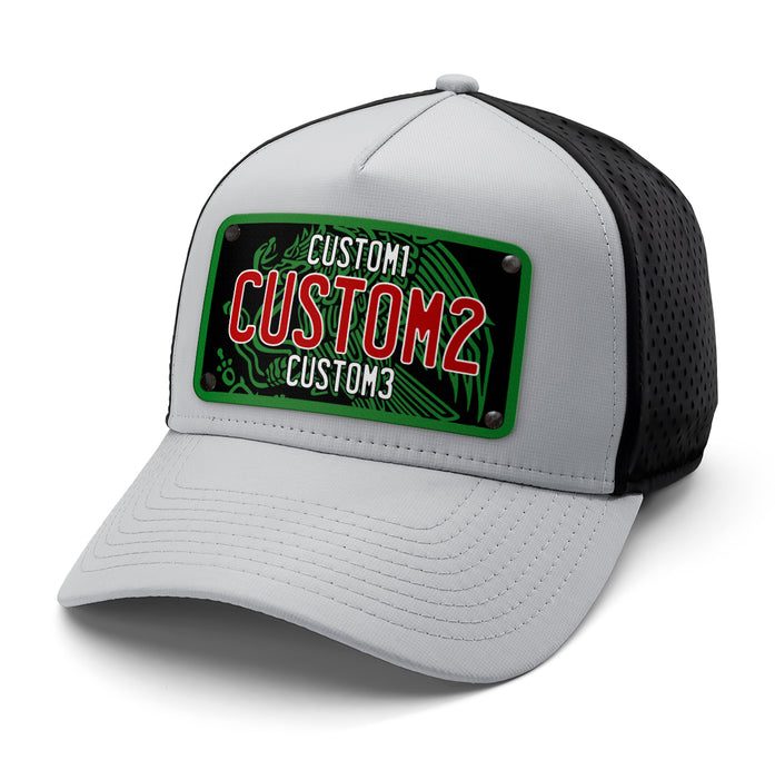 MX Black Green Red Universal License Plate Hat