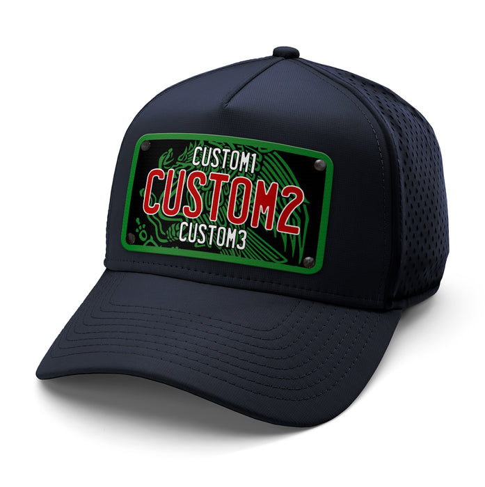 MX Black Green Red Universal License Plate Hat