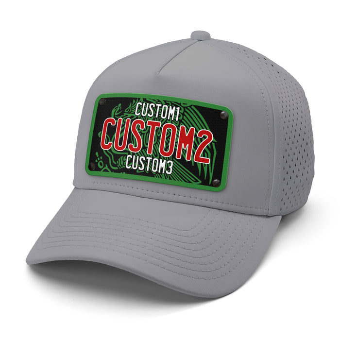 MX Black Green Red Universal License Plate Hat