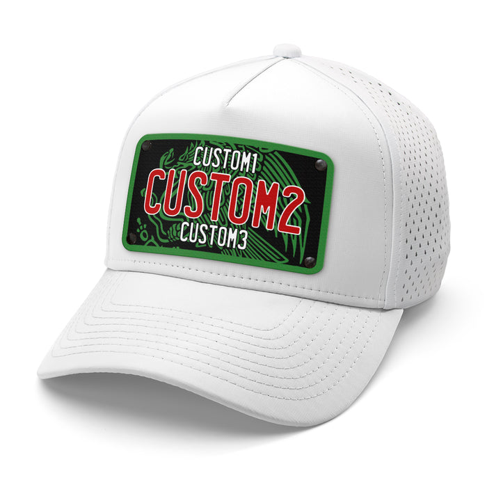 MX Black Green Red Universal License Plate Hat