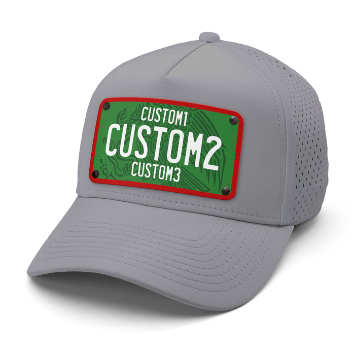 MX Green Red White Universal License Plate Hat