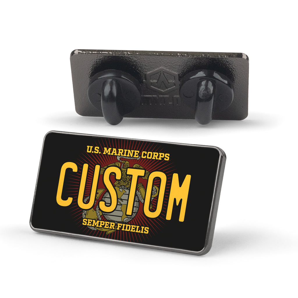 Marines License Plate Enamel Pin