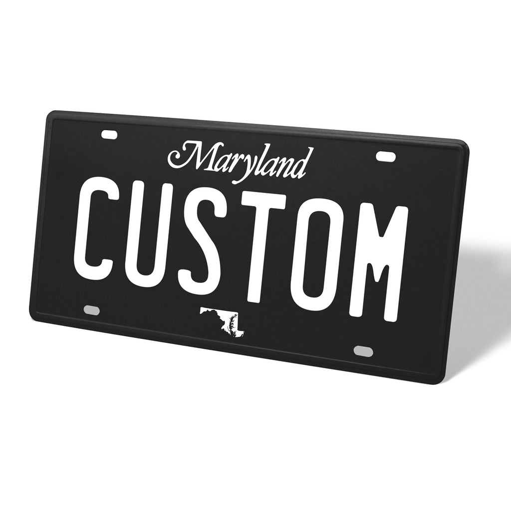 Maryland Blackout Metal License Plate