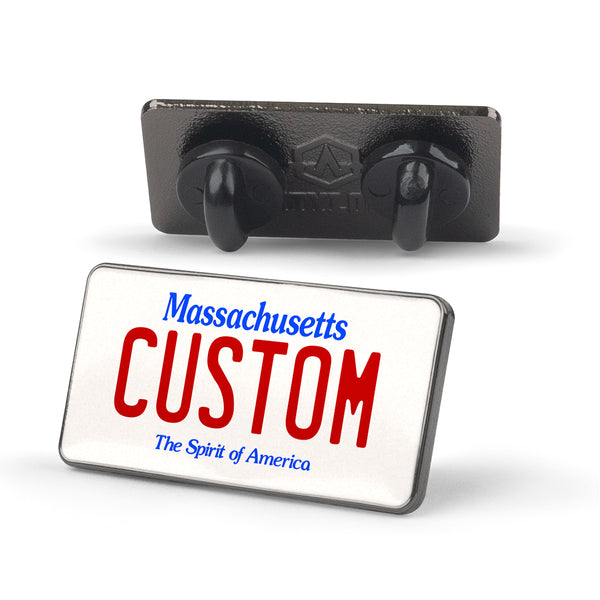 Massachusetts License Plate Enamel Pin