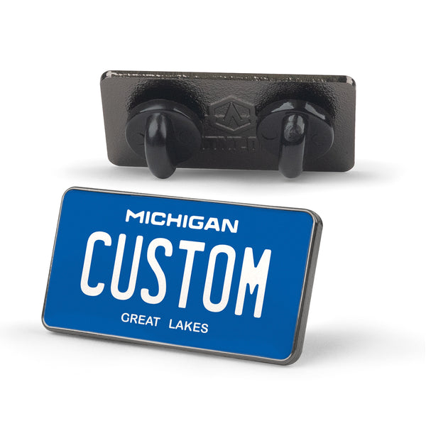 Michigan License Plate Enamel Pin