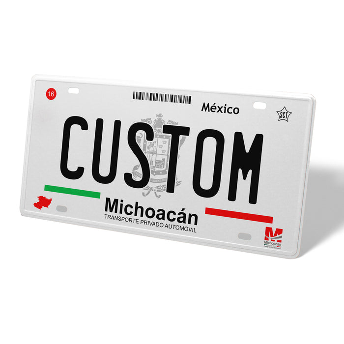 Michoacan Metal License Plate