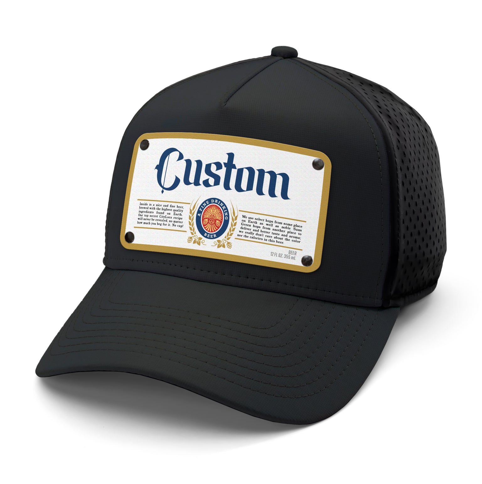Beverage Label Custom Hats — CityLocs