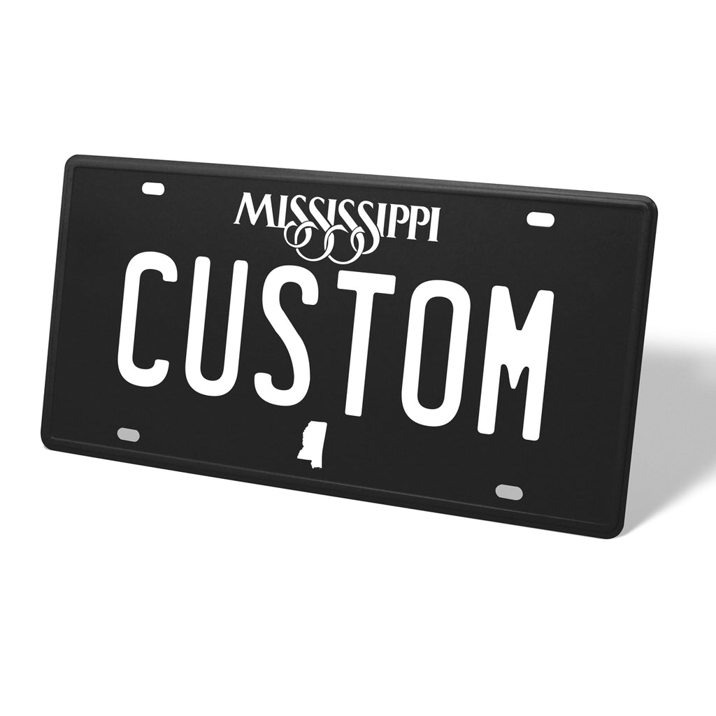 Mississippi Blackout Metal License Plate