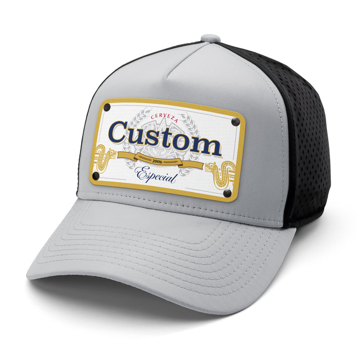 Model Beverage Label Custom Hat
