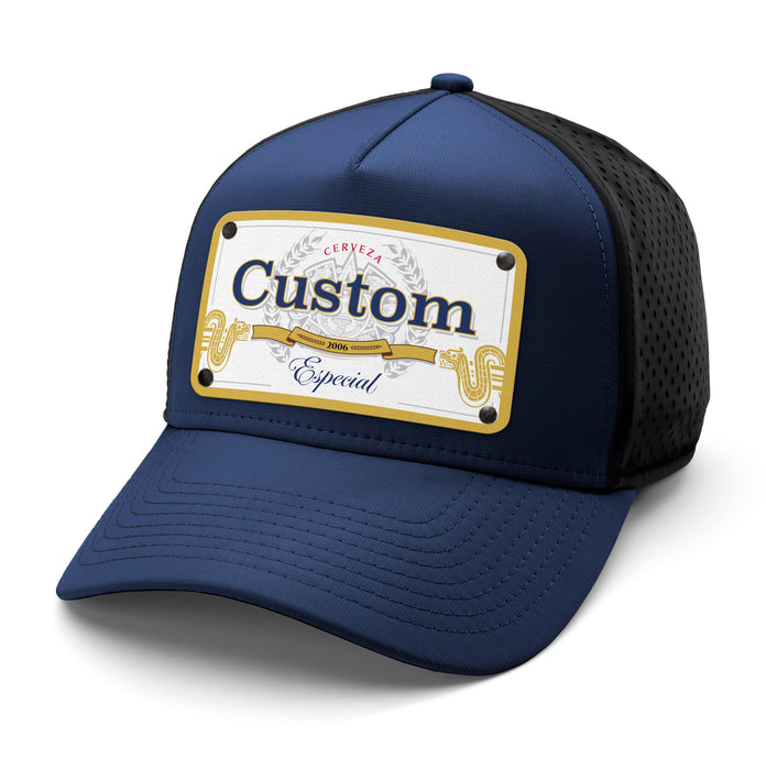 Model Beverage Label Custom Hat