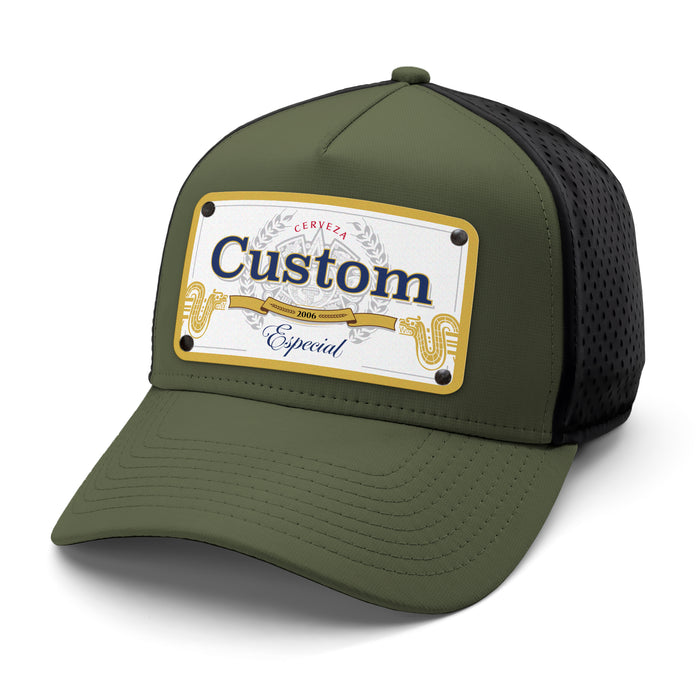 Model Beverage Label Custom Hat