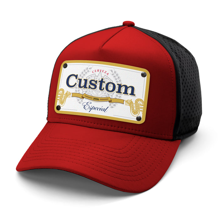 Model Beverage Label Custom Hat