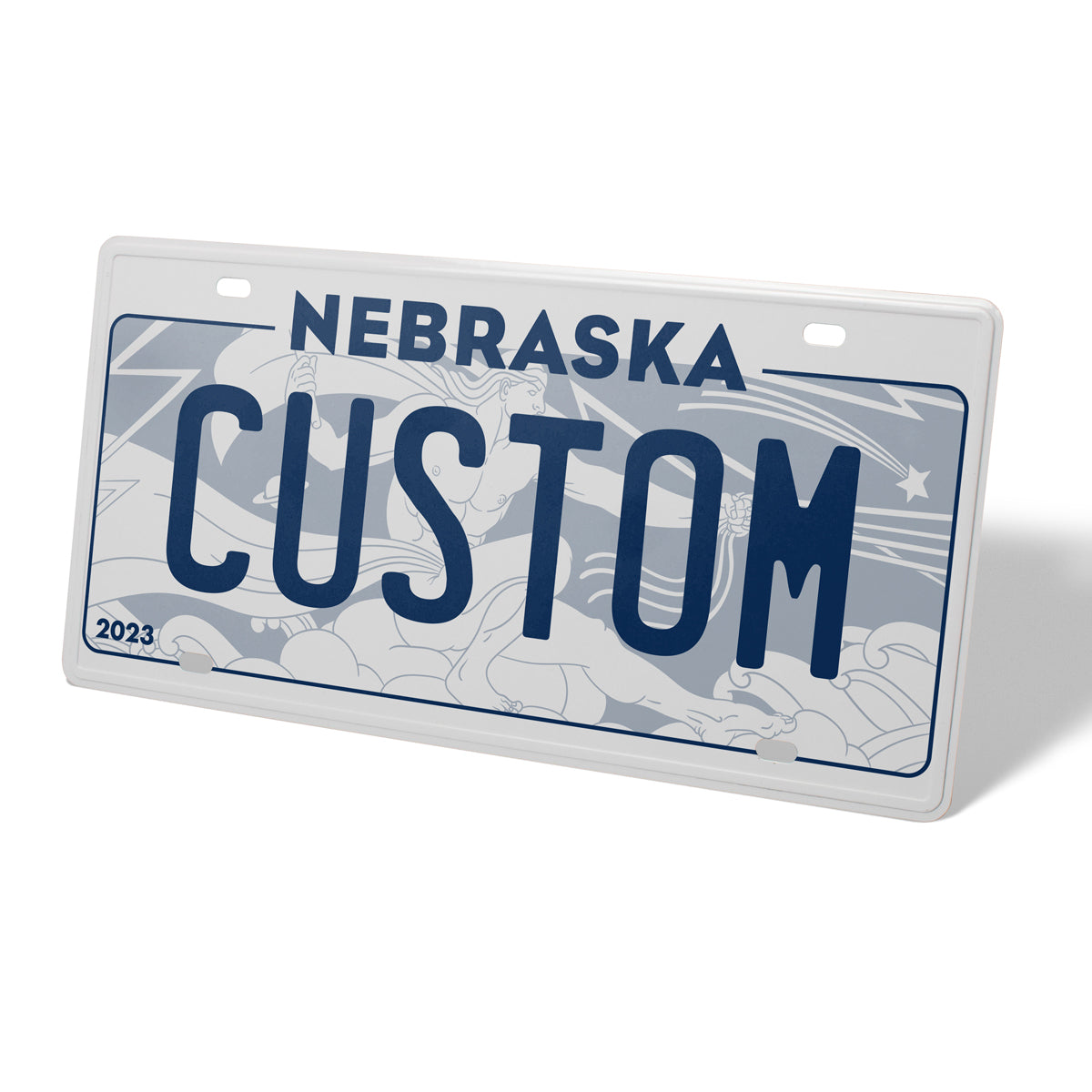 Set Of 10 USA Car Registration Plates In Metal - With Aged Effect